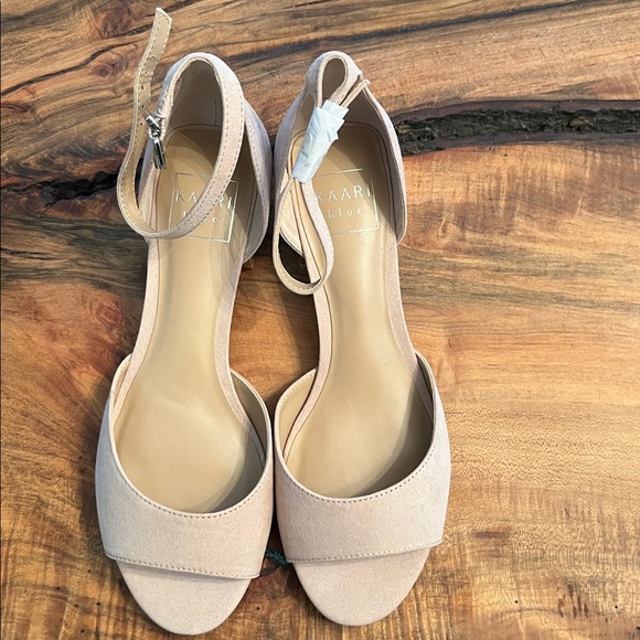 Kaari Blue Blush Ankle Strap Heels - Picture 1 of 3